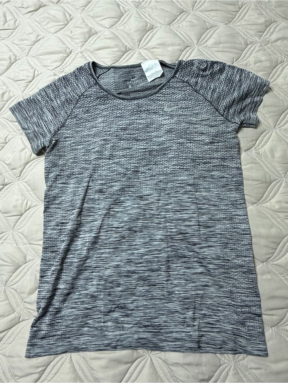 Nike Gray Space-Dyed Short Sleeve Tee
